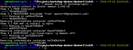 Docker Build workshop-nginx image
